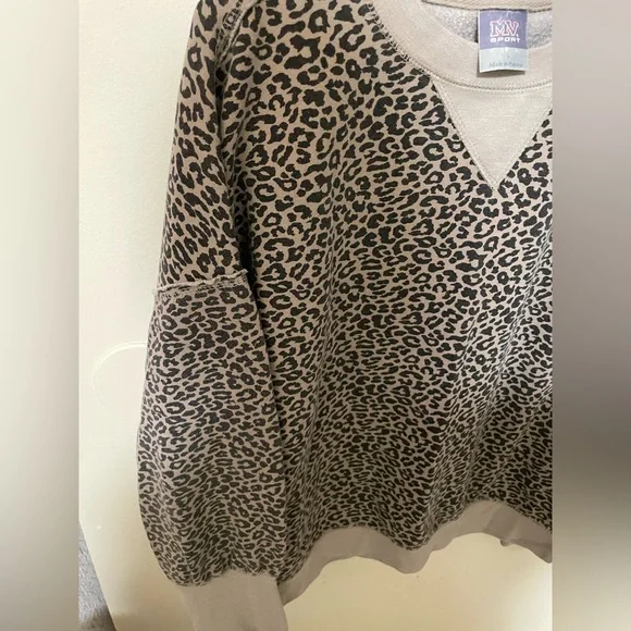 ✨Women’s MV Sport Cheetah Print Crewneck Size L - Picture 5 of 9